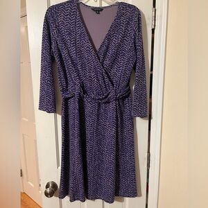 Lands End Purple Wrap Dress